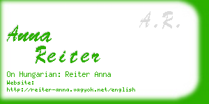 anna reiter business card